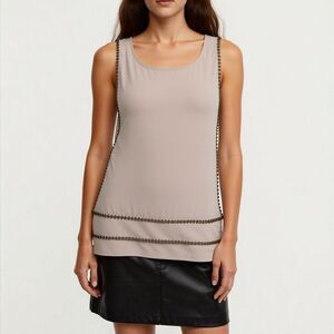 Y2K Rock & Republic Sheer Sleeveless Blouse Women's XS Studded Top NWT